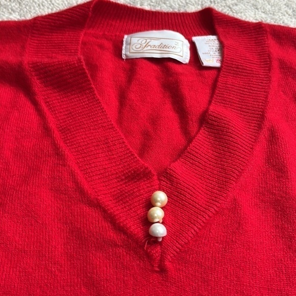 WOMAN’S Vintage Red Light Sweater Size 16 - Picture 3 of 6